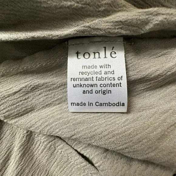 Tonlé taupe dress women's xs summer dress - Picture 6 of 10